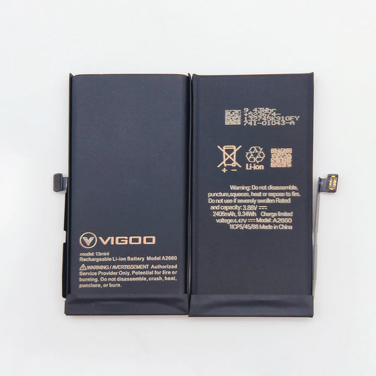 VIGOO High Capacity Battery for iPhone 13 mini - 2406mAh
