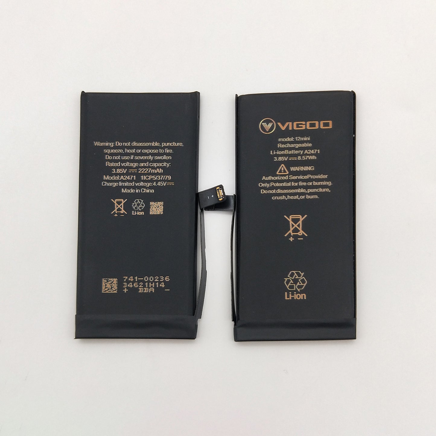 VIGOO High Capacity Battery for iPhone 12 mini - 2227mAh