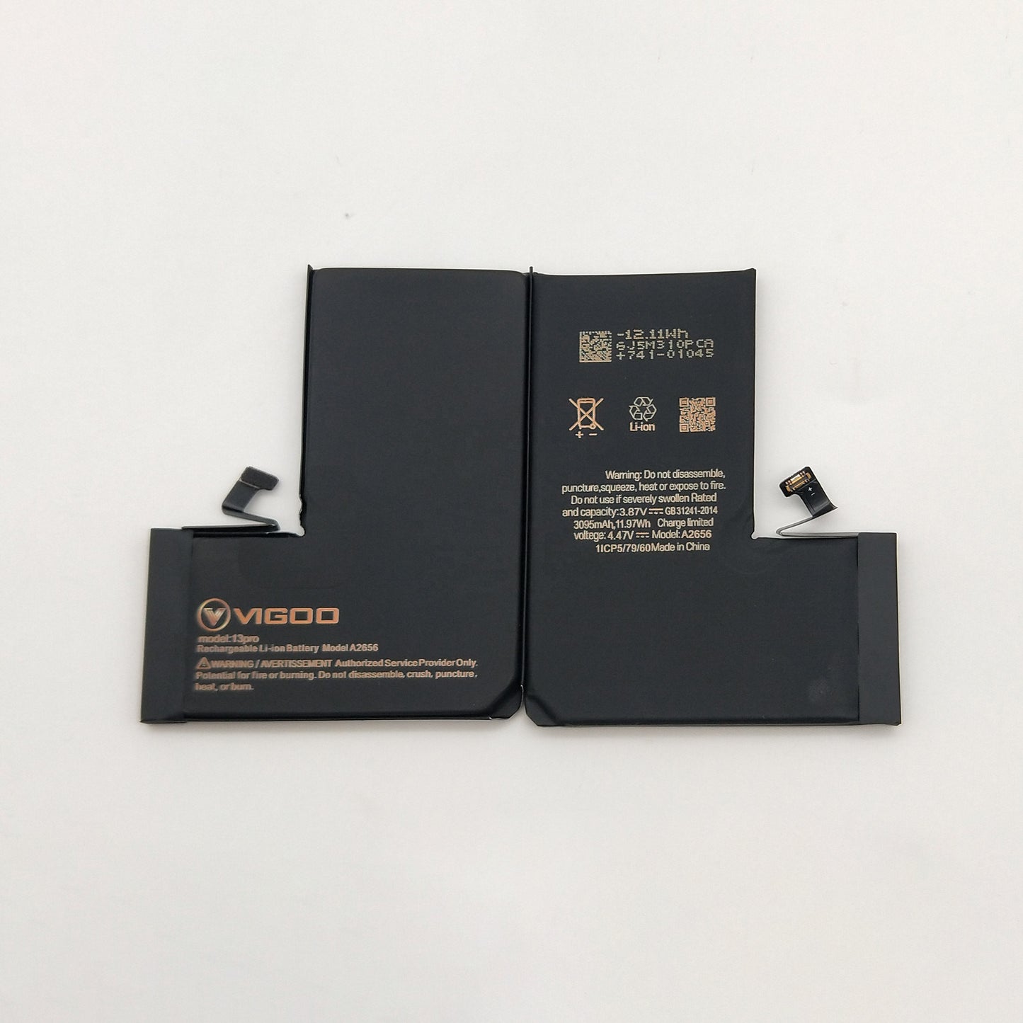 VIGOO High Capacity Battery for iPhone 13 Pro - 3095mAh