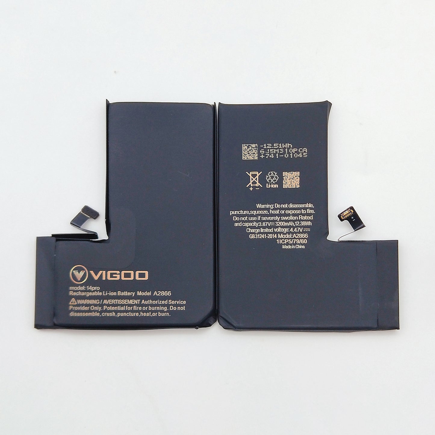 VIGOO High Capacity Battery for iPhone 14 Pro - 3200mAh