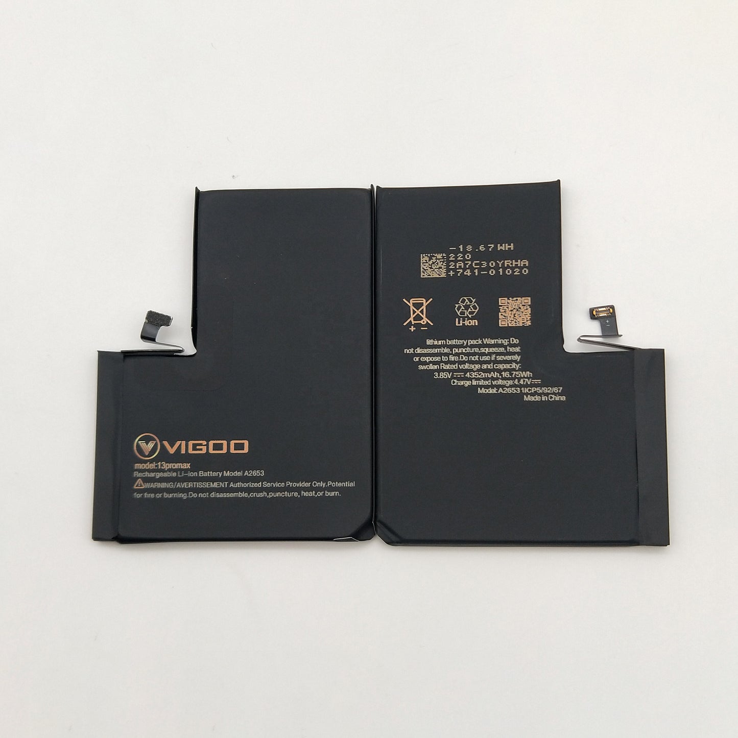VIGOO High Capacity Battery for iPhone 13 Pro Max - 4352mAh
