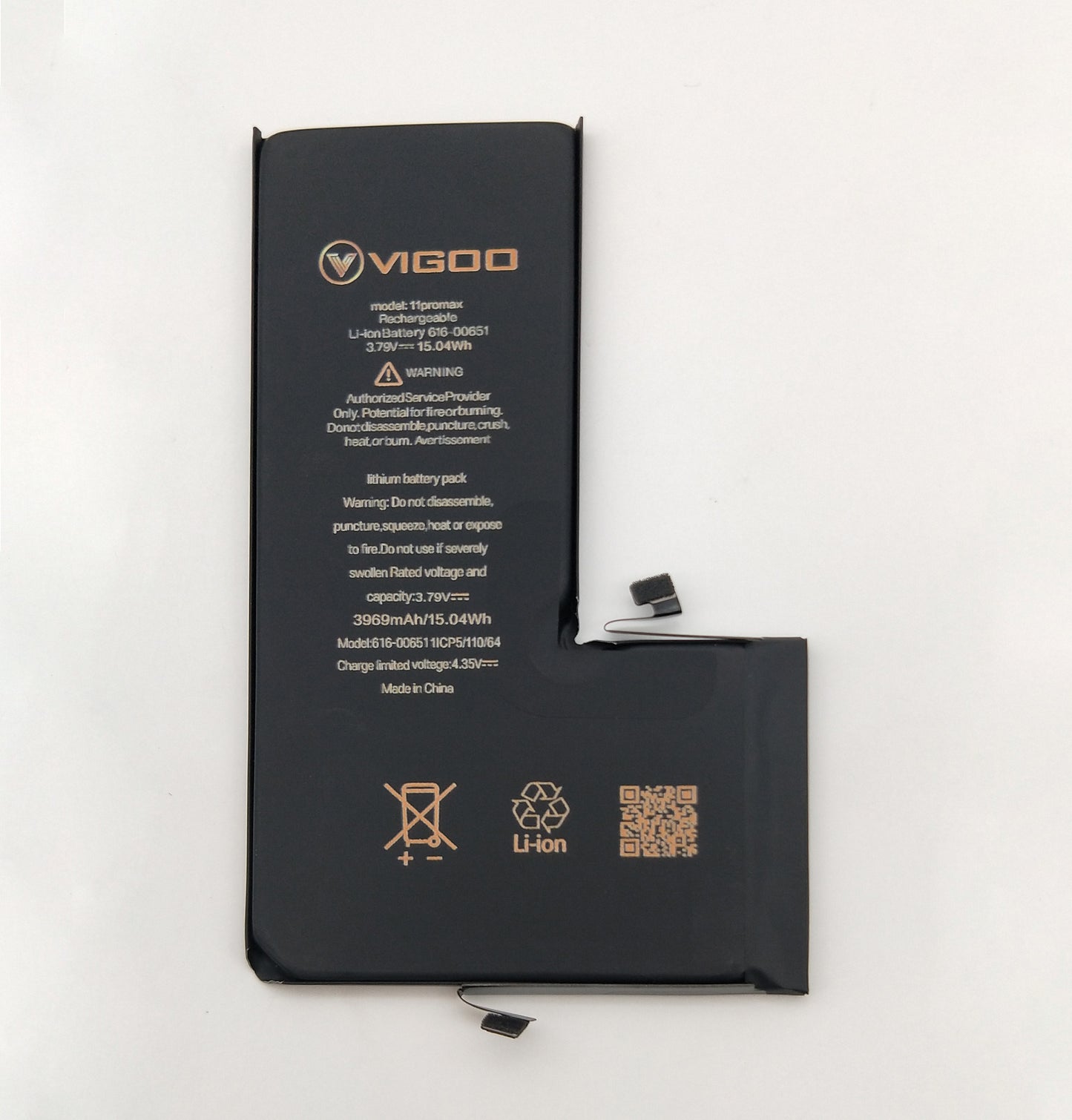 VIGOO High Capacity Battery for iPhone 11 Pro Max - 3969mAh